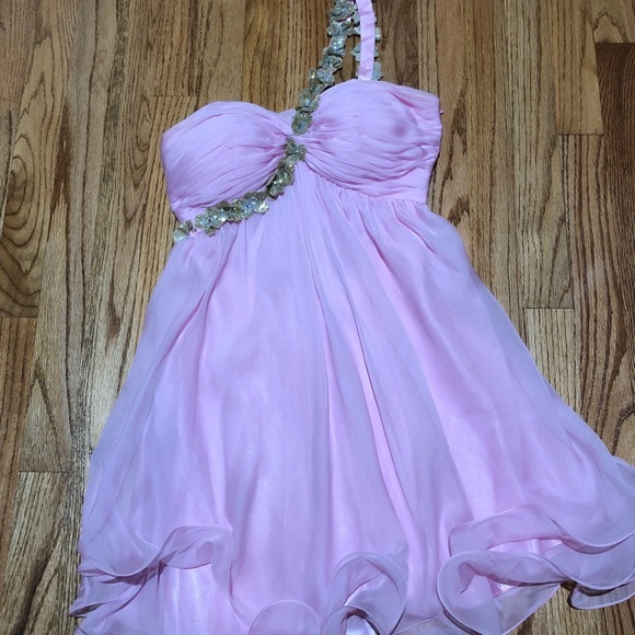 La Femme - Chiffon Cocktail Dress - Picture 3 of 7